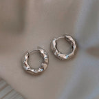 Boucles d'oreilles structurées en acier inoxydable