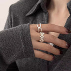 Damen Ring mit funkelndem Sternenmotiv aus hochwertigem Edelstahl