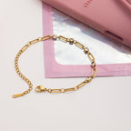 Bracelet pour femme en acier inoxydable avec cristaux
