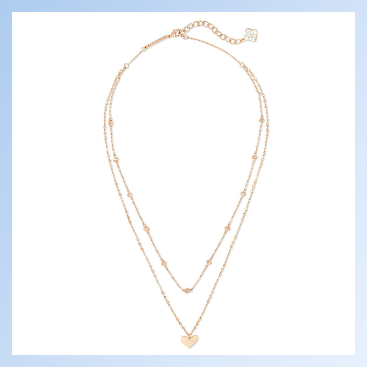 Damen Halskette mit mehrlagigem Design und Herzanhänger