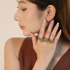 Bracelet ouvert pour femme avec pendentif perle