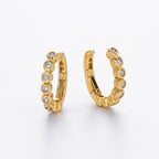 Créoles pour femme avec zircons et argent sterling 925