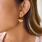 Collier pour femme motif abeille avec pierres scintillantes