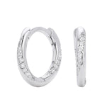Créoles pour femme en argent sterling 925 avec zircone