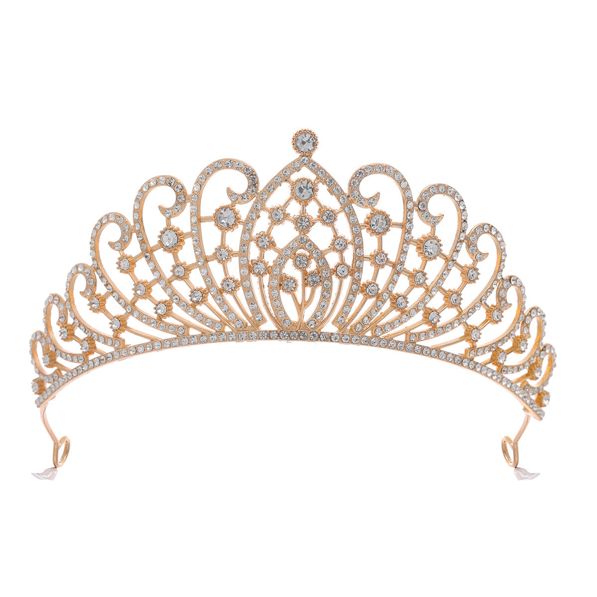 Diadème élégant en strass pour femme avec détails floraux