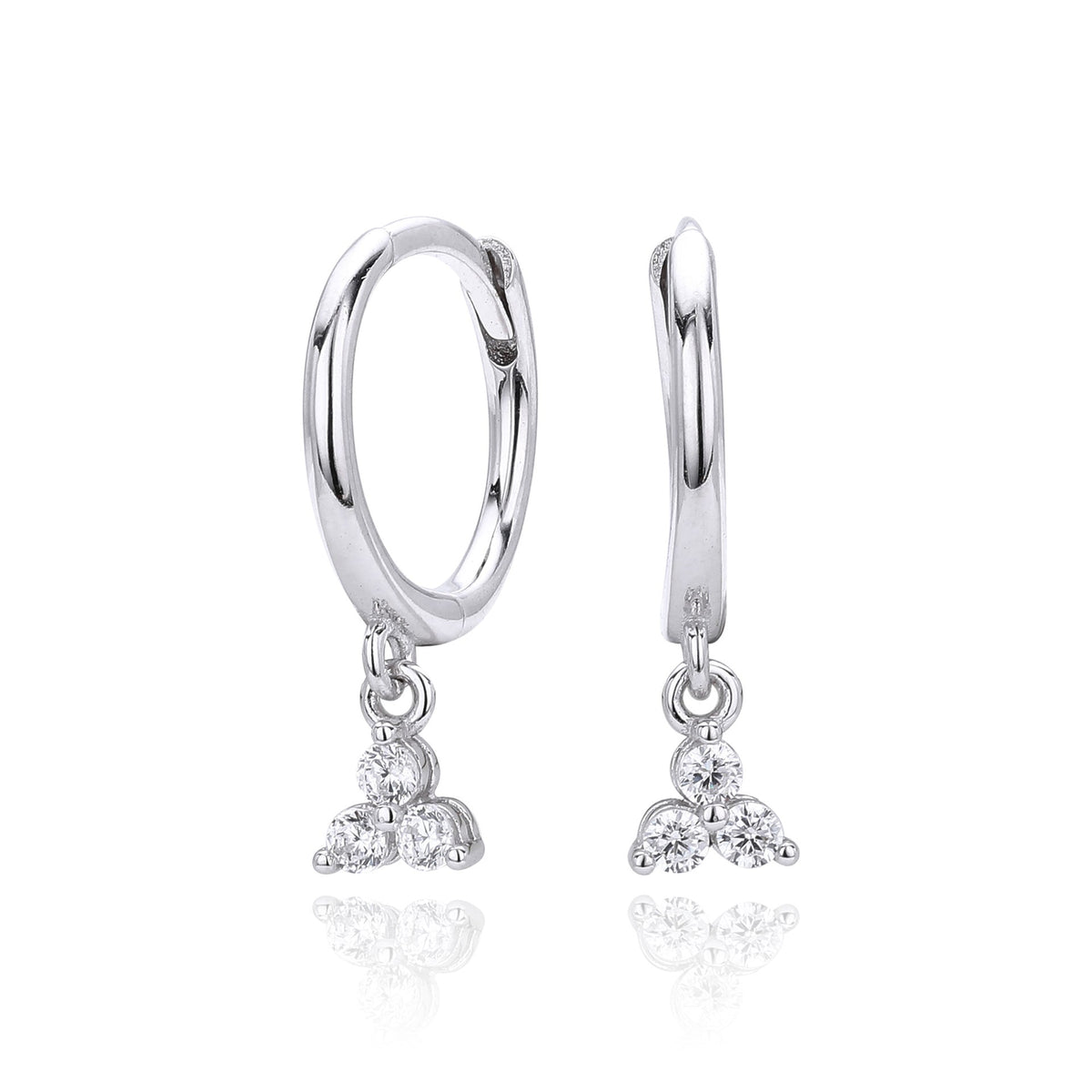 Boucles d'oreilles pendantes avec accents de zircon
