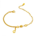 Collier à maillons dorés glamour pour femme