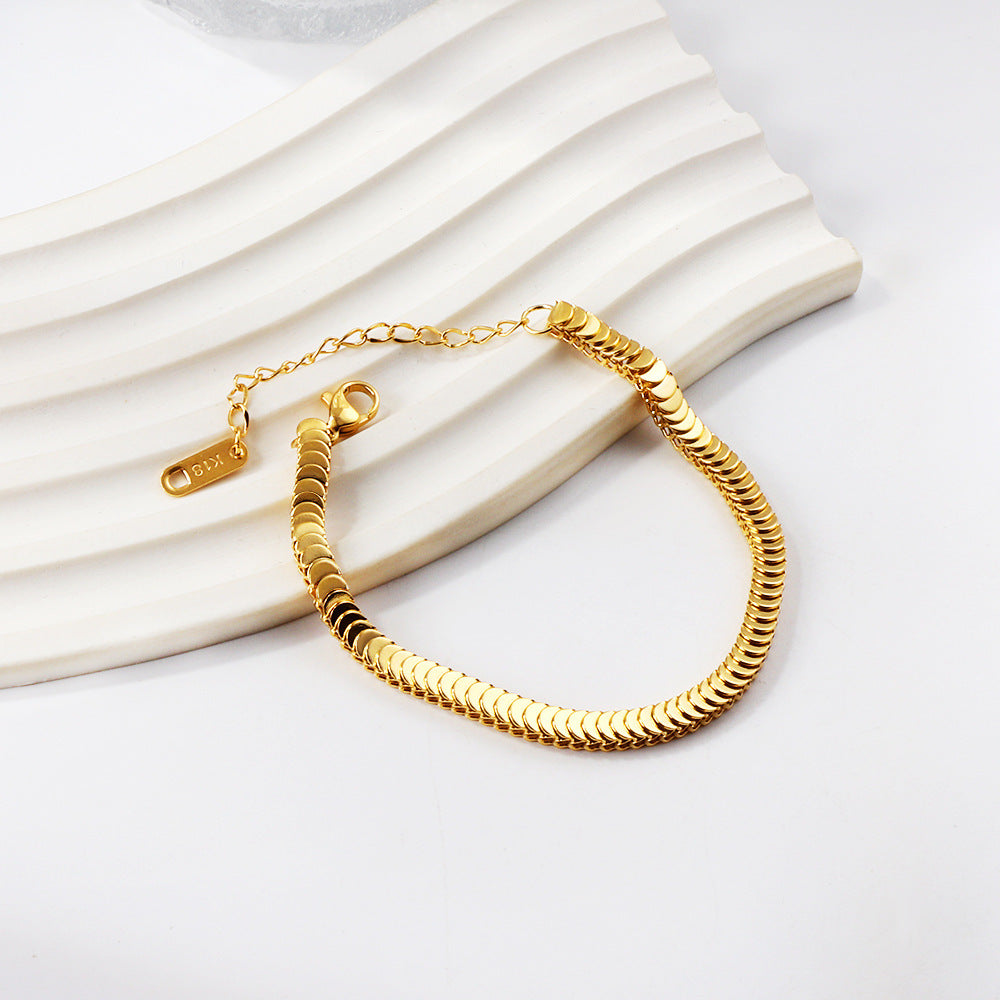 Bracelet pour femme avec design de pièce de monnaie