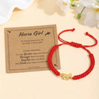 Bracelet d'amitié pour femme avec pendentif cheval