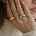 Bague simple en acier inoxydable pour femme