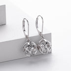 Boucles d'oreilles pendantes design filigrane en argent sterling 925