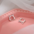 Boucles d'oreilles pour femme motif chat ludique