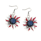 Boucles d'oreilles tournesol artisanales avec centre étoilé