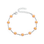 Bracelet de cheville à breloques fleurs