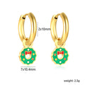 Boucles d'oreilles pendantes pour femme avec motif couronne festive