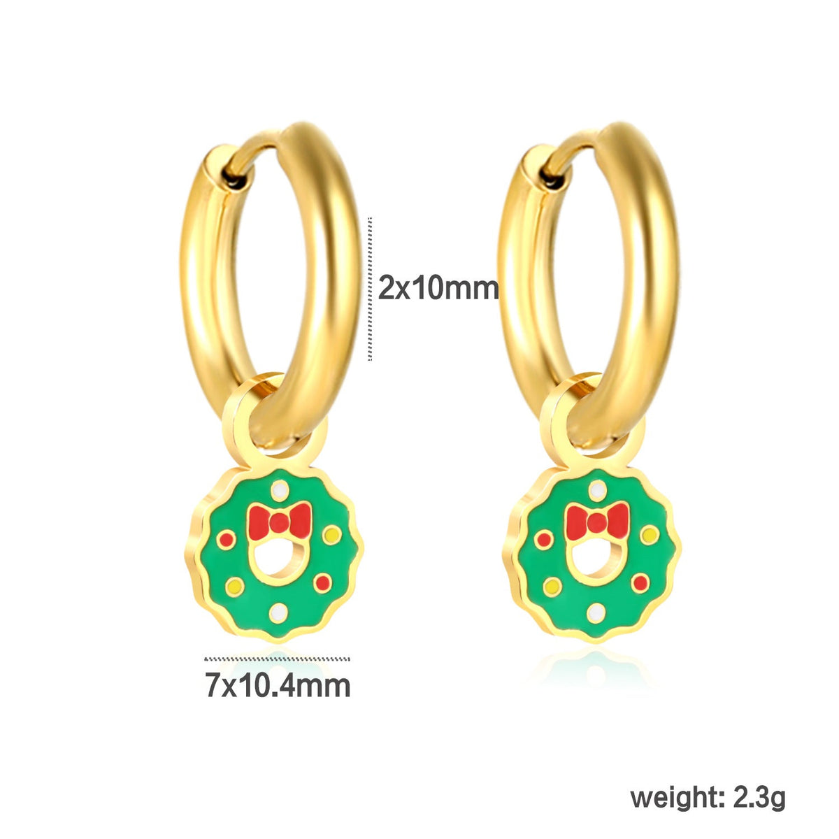 Boucles d'oreilles pendantes pour femme avec motif couronne festive