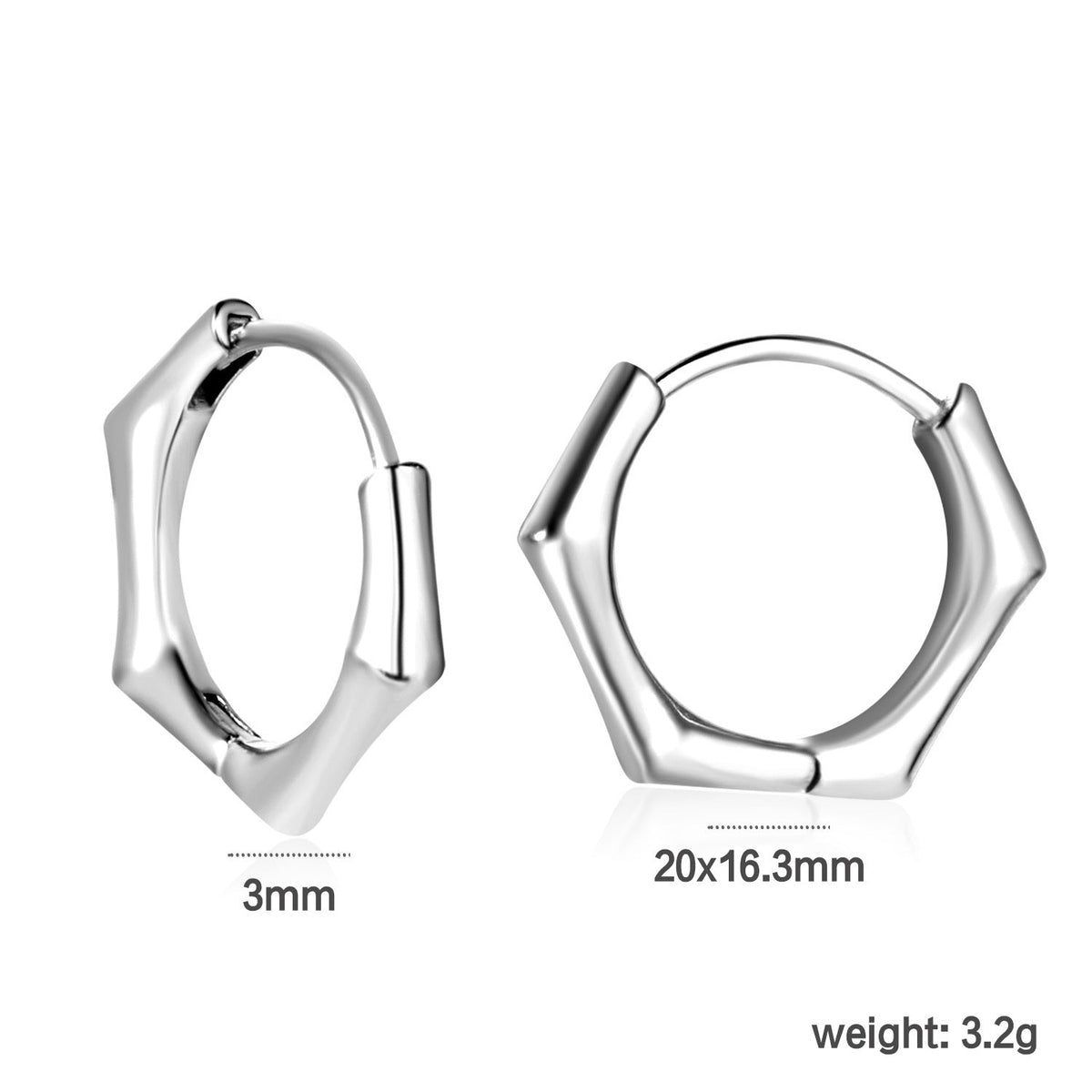 Créoles polygonales modernes pour femme