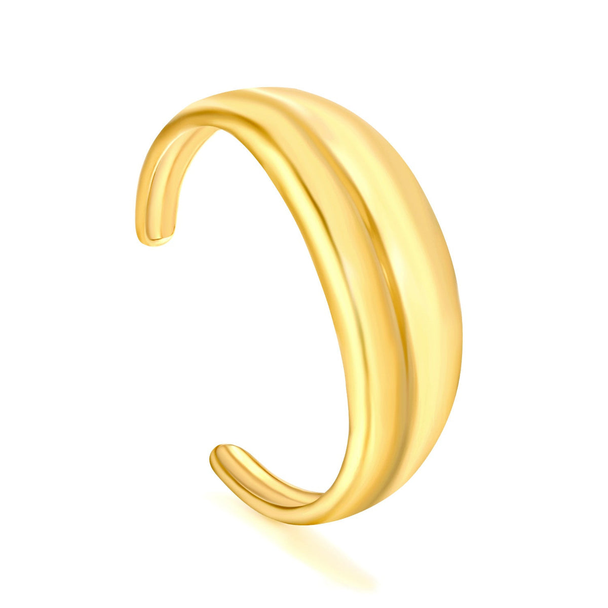 Bracelet ouvert pour femme au design incurvé élégant