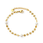 Damen Armband mit feinen Perlen und eleganten Blütenakzenten