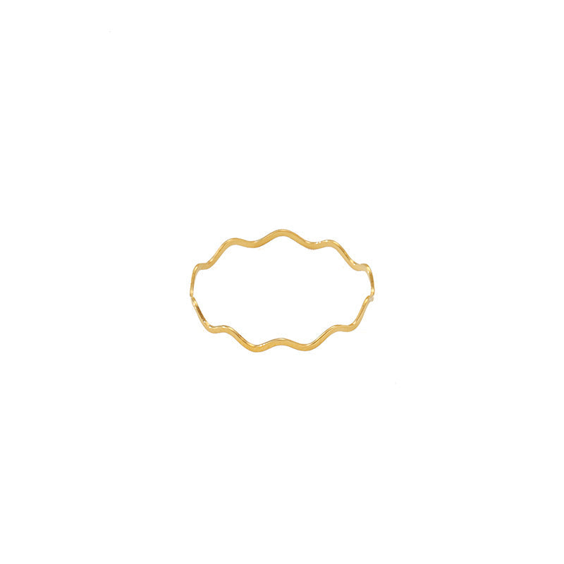 Bague minimaliste ondulée pour femme