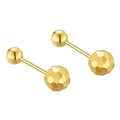 Boucles d'oreilles puces boule géométrique
