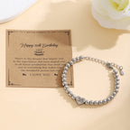 Bracelet pour femme avec pendentif cœur et breloque personnalisable
