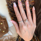 Bague pour femme avec perles et zircons