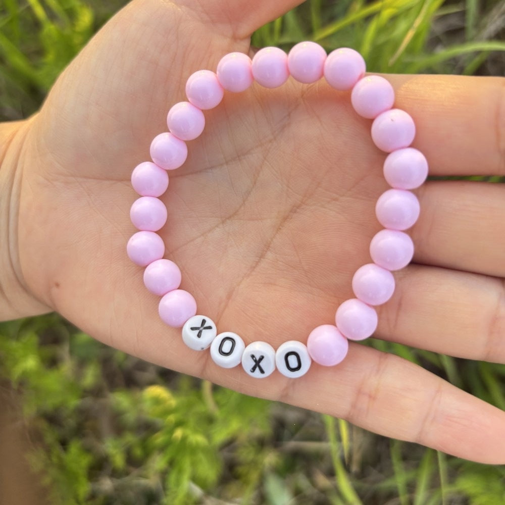 Bracelet de l'amitié en perles pastel