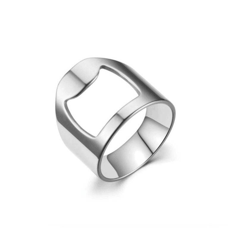 Bague pour homme au design moderne à maillons et blocs