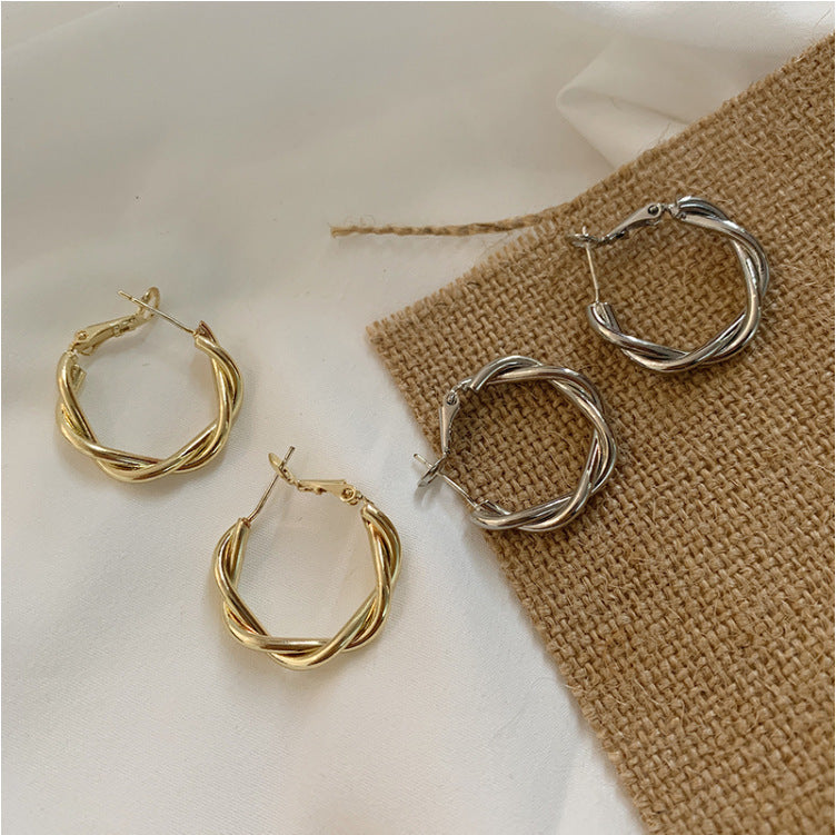 Boucles d'oreilles spirales élégantes