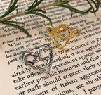 Bague ouverte pour femme avec cœur filigrane