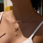 Collier pour femme avec pendentif raquette de tennis en acier inoxydable