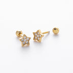 Boucles d'oreilles étoile pour femme avec zircons