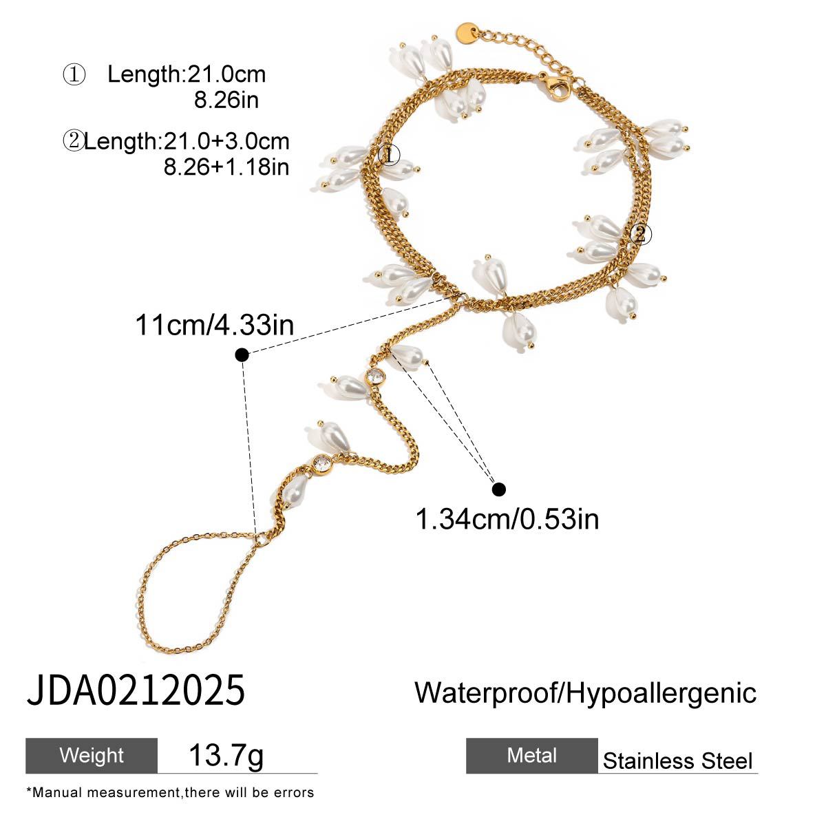 Bracelet étincelant pour femme avec perles