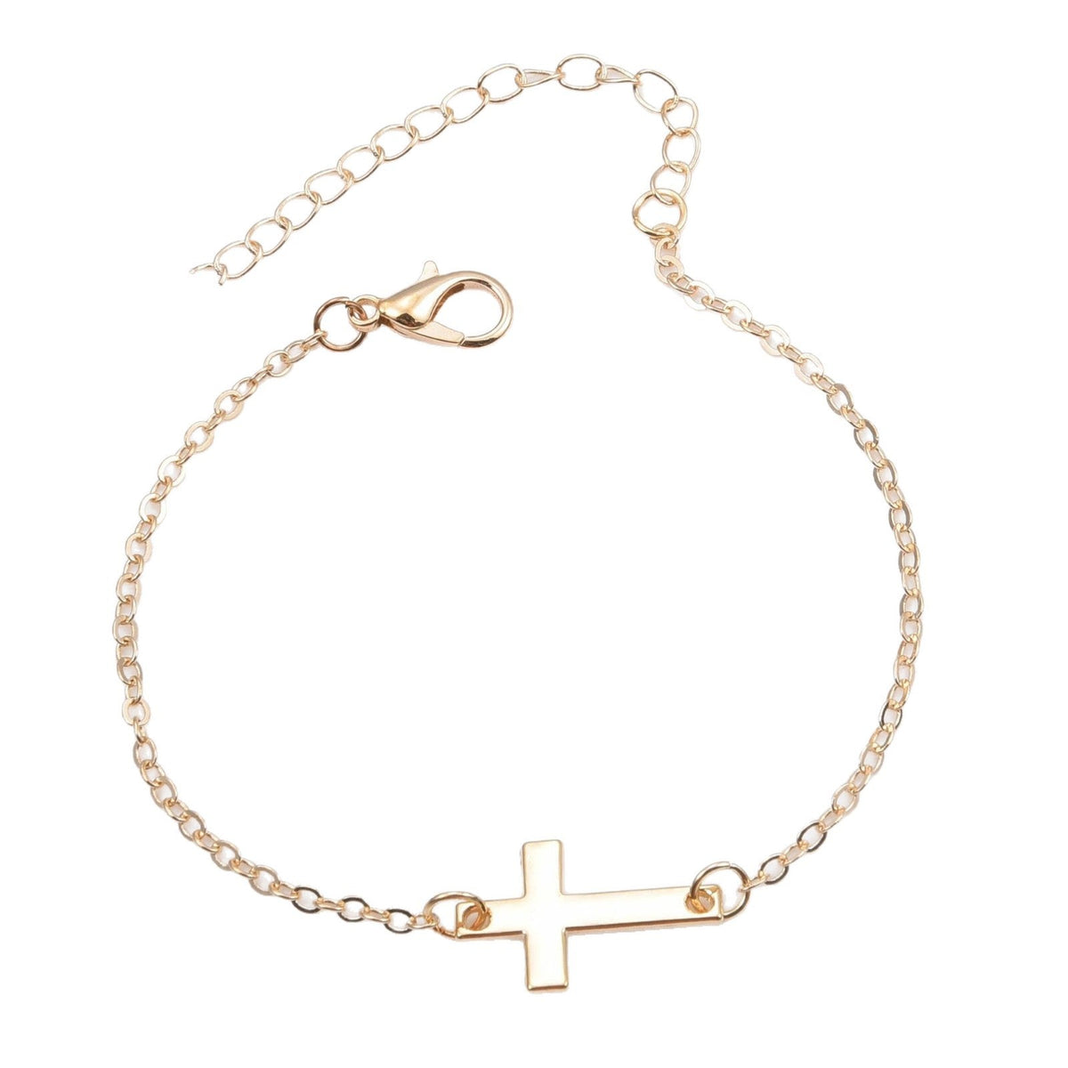 Bracelet minimaliste avec breloque croix