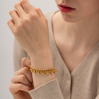 Bracelet pour femme à maillons élégants et perles