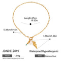 Collier pour femme motif coquillage en acier inoxydable hypoallergénique