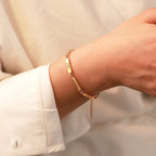 Bracelet trombone personnalisé avec noms de famille