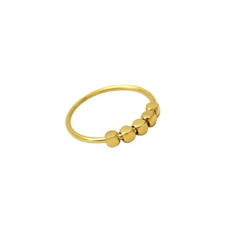 Bague minimaliste à perles pour femme