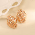 Boucles d'oreilles pour femme à motif ondulé élégant
