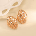 Boucles d'oreilles pour femme à motif ondulé élégant