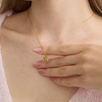 Collier pour femme avec pendentif floral et cristaux étincelants
