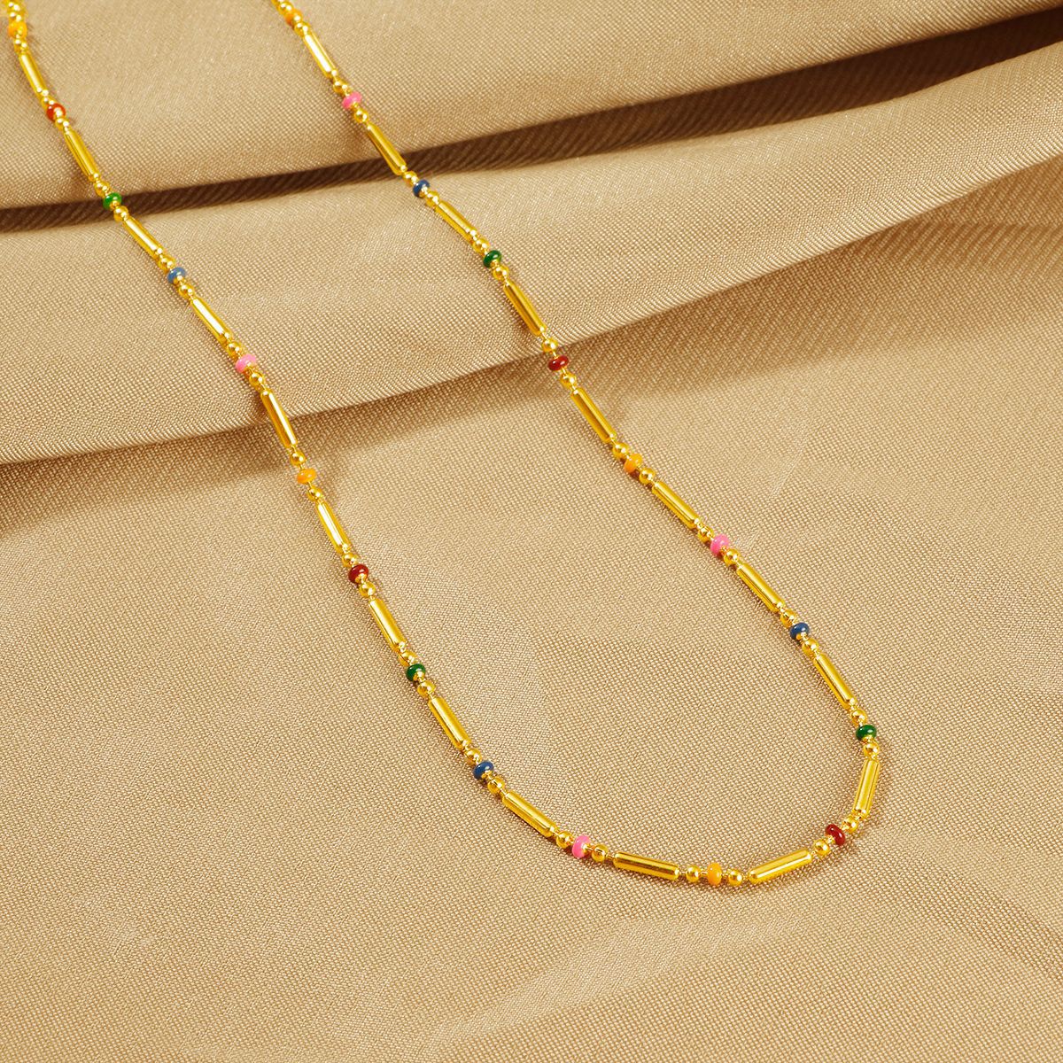 Collier de perles colorées pour femme