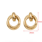 Boucles d'oreilles pendantes pour femme au design chaîne moderne