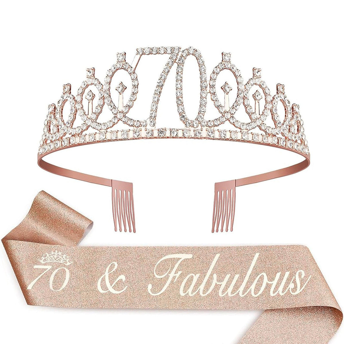 Couronne de princesse en cristal pour femme avec inscription 30 & Fabulous