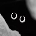 Boucles d'oreilles pendantes pour femme motif demi-lune en acier inoxydable