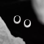 Boucles d'oreilles pendantes pour femme motif demi-lune en acier inoxydable