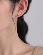 Boucles d'oreilles puces boule géométrique