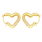 Boucles d'oreilles pendantes cœur pour femme avec perles