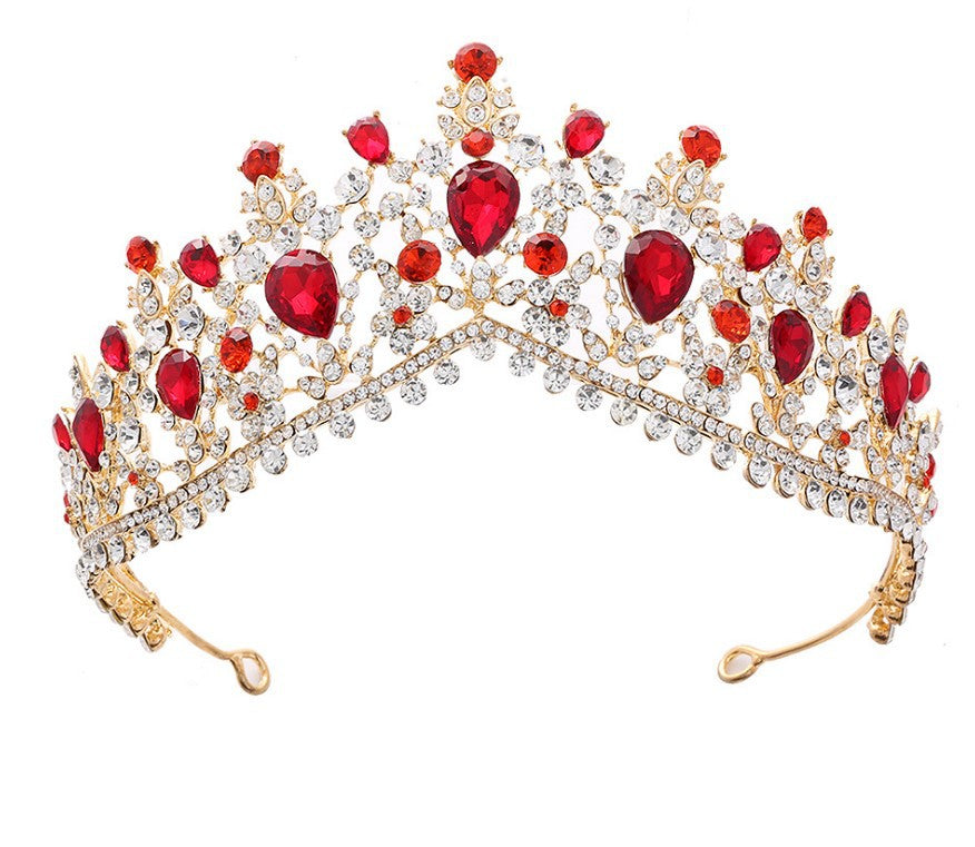 Diadème glamour pour femme avec strass et cristaux